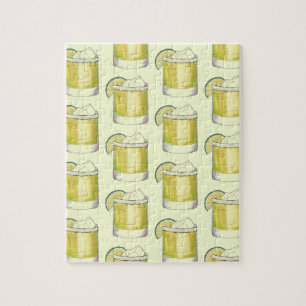 Puzzle Margarita Cocktail d'été Mixte Boisson Lime Vert