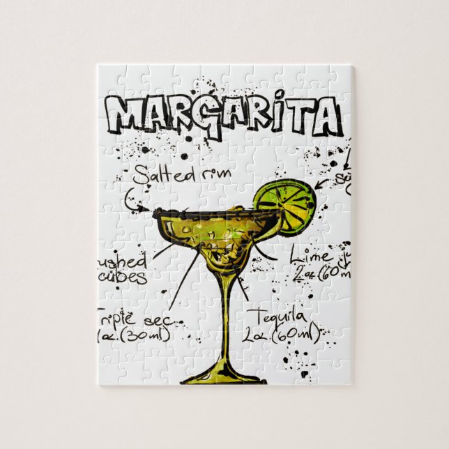 Puzzle Margarita de recette de cocktail (Vertical)