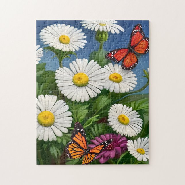 Puzzle Marguerite Et Papillons Artsy (Vertical)