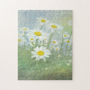 Puzzle marguerites en jardin d'été