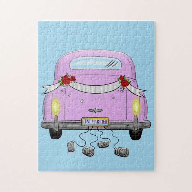 PUZZLE MARIAGE CADEAU PUZZLE, VOITURE MARIÉE (Vertical)