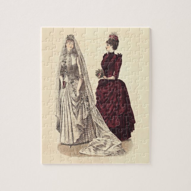 Puzzle Mariage de femmes de mariée vintage (Vertical)