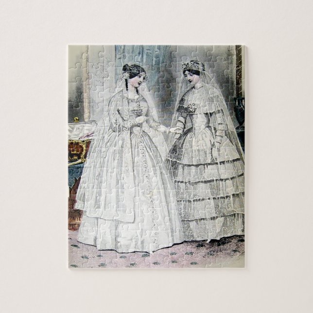 Puzzle Mariage de mariée vintage antique blanc (Vertical)