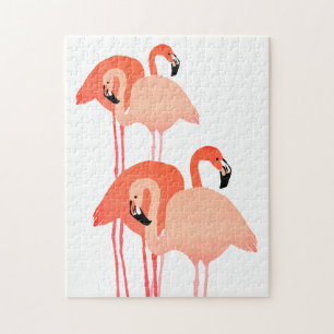 Puzzle Mariage de plage de Flamants roses roses