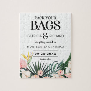 Puzzle Mariage Destination Tropicale Enregistrer La Date