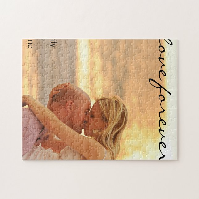 Puzzle Mariage Forever Names Date Photo (Horizontal)