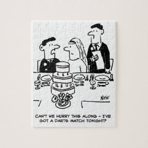 Puzzle Mariage Réception Le marié a une allumette de fléc