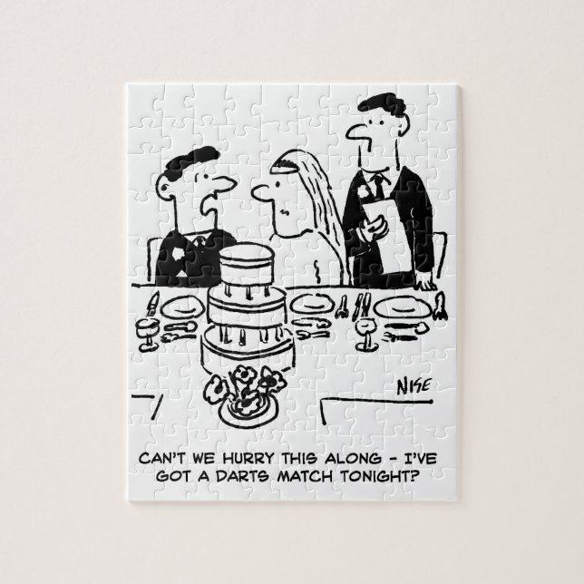 Puzzle Mariage Réception Le marié a une allumette de fléc (Vertical)