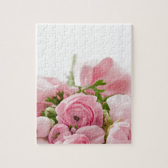 Puzzle Mariage romantique Amour Soft Pink Flower Bouquet (Vertical)