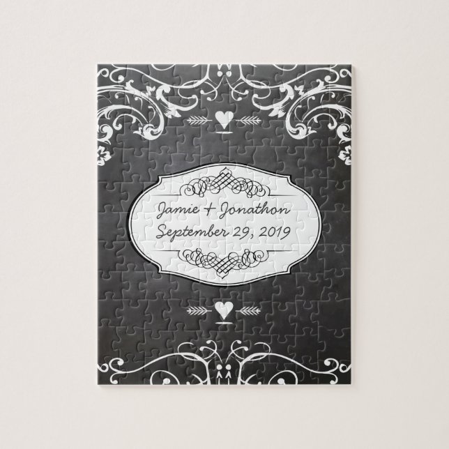 Puzzle Mariages de typographie de tableau noir (Vertical)