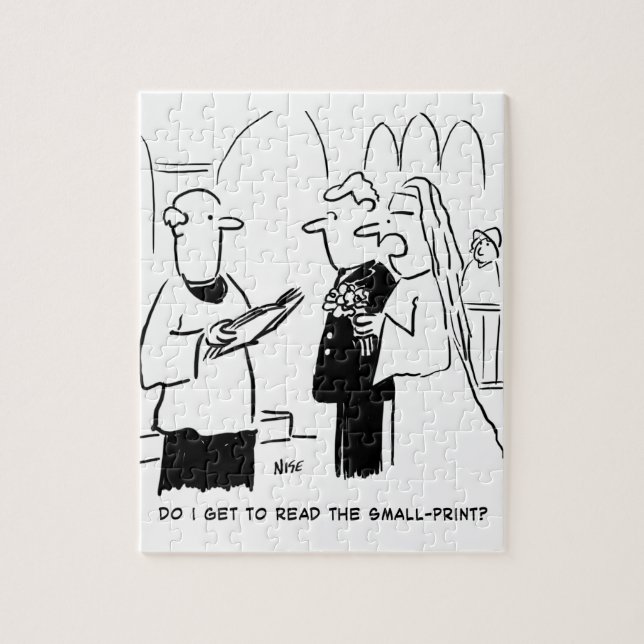 Puzzle Mariée veut vérifier le petit dessin imprimé (Vertical)