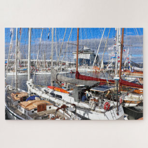 Puzzle Marina de bateaux en bois, Hobart, Tasmanie, Austr