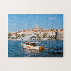 Puzzle Marina de la ville de Korcula - Dalmatie, Croatie