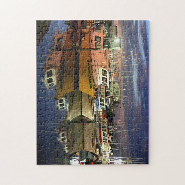 Puzzle Marina de Westport à la casse-tête de crépuscule (Vertical)