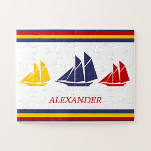 Puzzle Marine Bleu Bleu Jaune Voilier Bleu Bleu Bleu Bleu