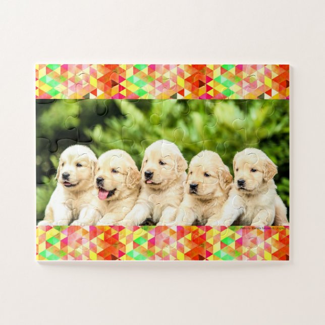 Puzzle Marionnettes Golden Retriever, 30pcs, enfants, (Horizontal)