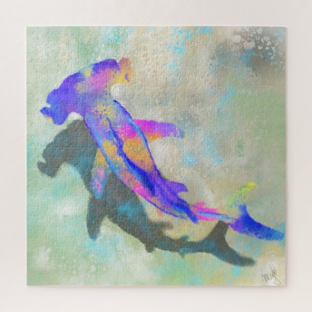 Puzzle Marmerhead Shark -Migned Watercolor Collection d'a (Vertical)