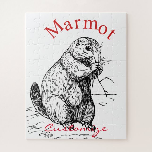 Puzzle Marmotte mignonne Animal Thunder_Cove (Vertical)