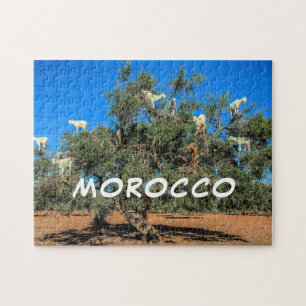 Puzzle Maroc Chèvres amusantes dans les arbres Photo