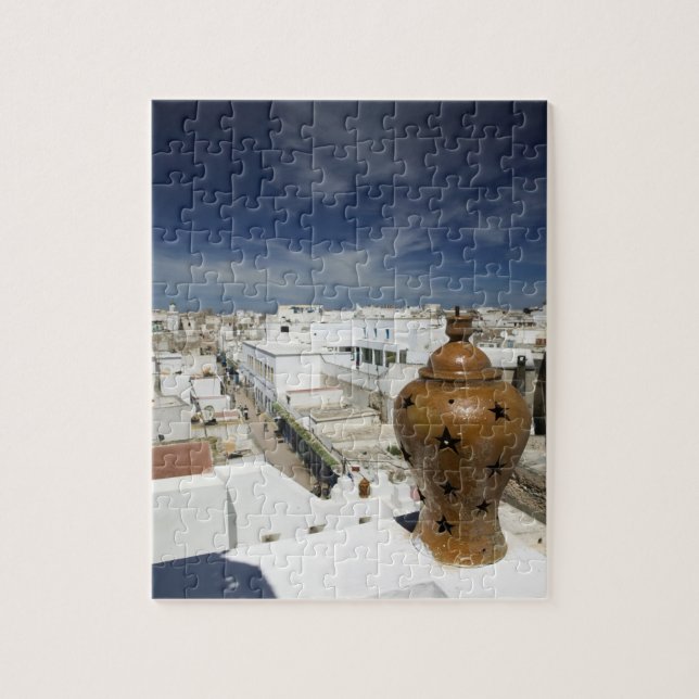 Puzzle MAROC, Côte Atlantique, ESSAOUIRA : Vantage élevé (Vertical)