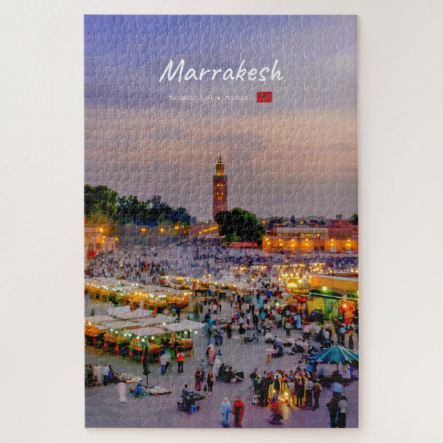 Puzzle Marrakech, Maroc - Place Jemaa el Fnaa (Vertical)