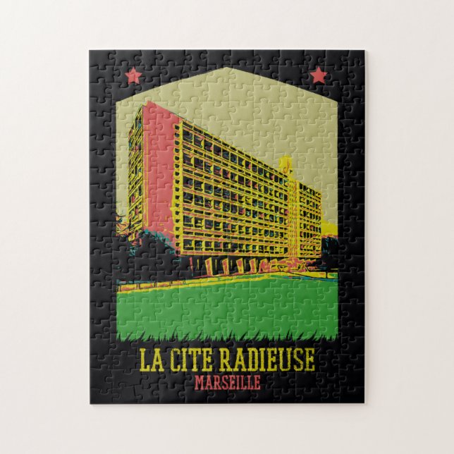 Puzzle Marseille France, Cité Radieuse par Le Corbusier (Vertical)