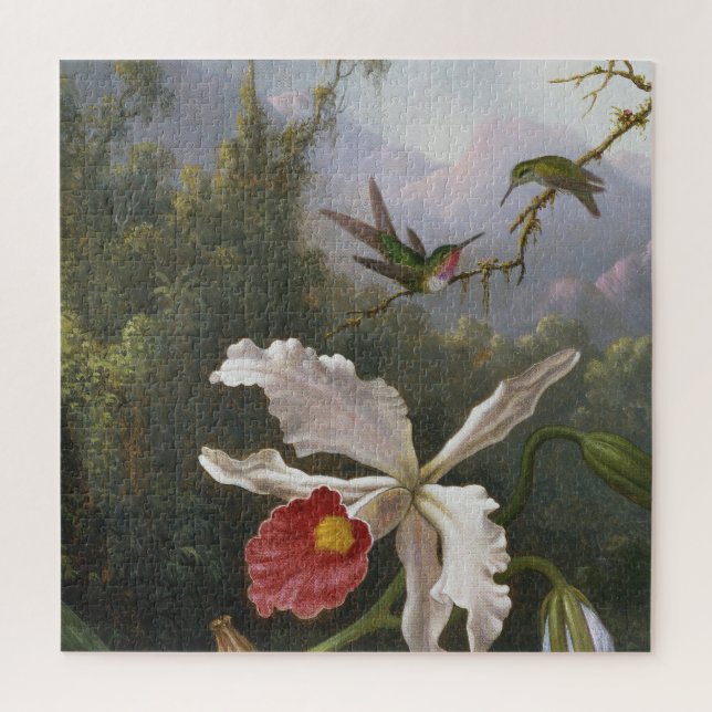 Puzzle Martin Johnson Heade - deux colibris (Vertical)