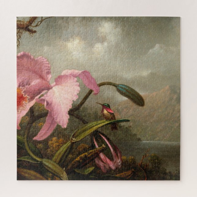 Puzzle Martin Johnson Heade - Orchidée Et Colibri (Vertical)