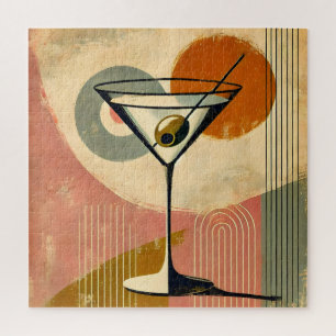 Puzzle Martini d'art moderne du milieu du siècle