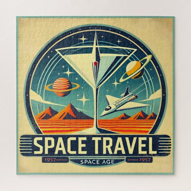 Puzzle Martini Space Travel 1957 New Worlds Logo (Vertical)