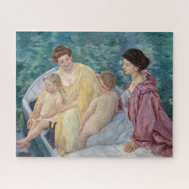 Puzzle Mary Cassatt - Two mothers and children in a boat (Horizontal)