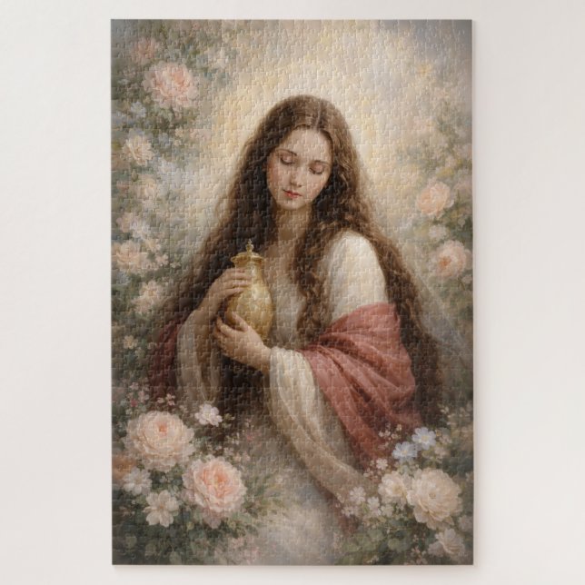 Puzzle Mary Magdalene Classical Peaceful Timeless Pastel (Vertical)