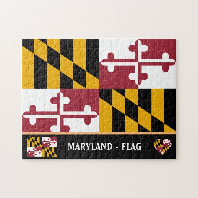 Puzzle Maryland Flag & Maryland State USA /America (Horizontal)