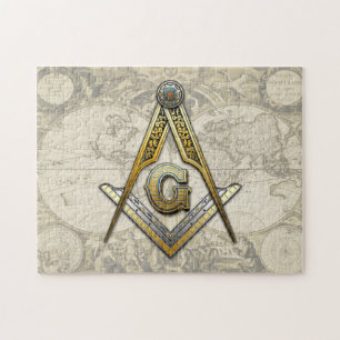 Puzzle Masonic Square and Compasses