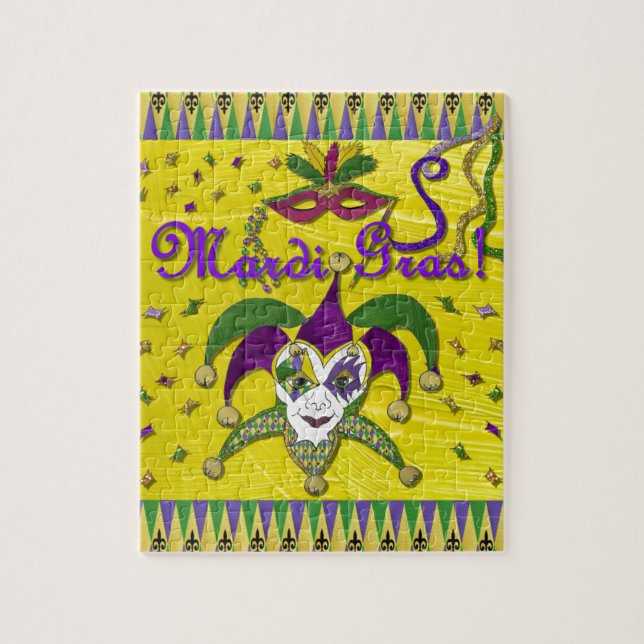 Puzzle Masque de bouffon Mardi Gras Arlequin (Vertical)