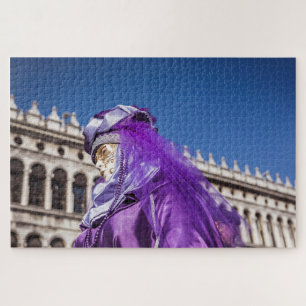 Puzzle Masque de carnaval violet à Venise