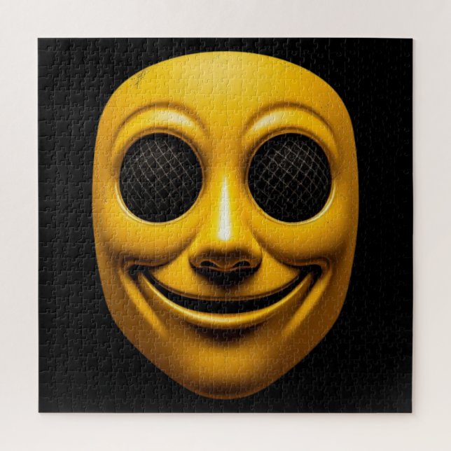 Puzzle Masque souriant jaune (Vertical)