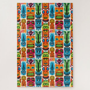 Puzzle Masques de Tiki Tropical Whimsical