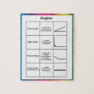 Puzzle Math Angles Géométrie Arc-en-ciel Arrière - plan
