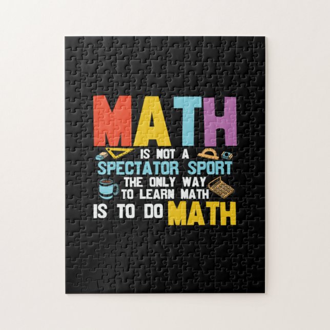 Puzzle Math Enseignant Math Math N'Est Pas Un Spectateur  (Vertical)