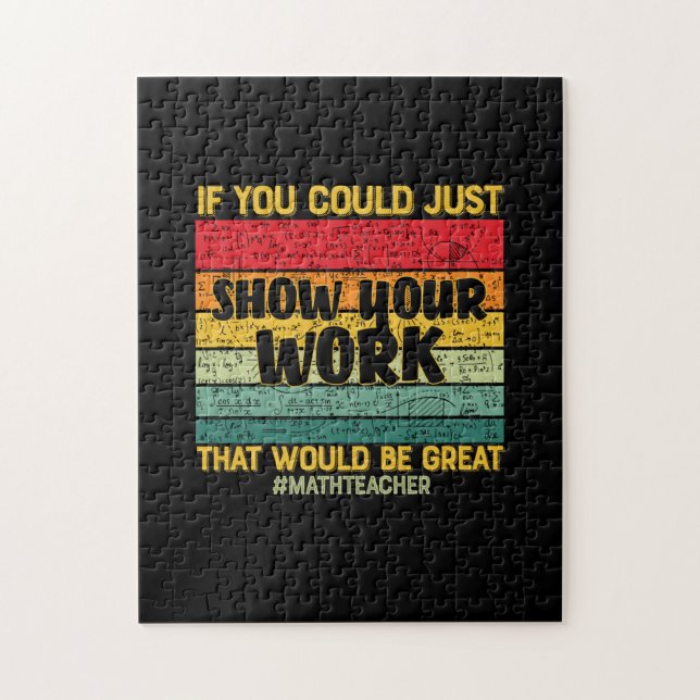 Puzzle Math Enseignant Maths Si Vous Pouvez Juste (Vertical)