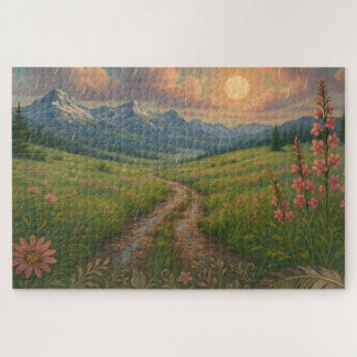 Puzzle Matinée pluvieuse à la montagne