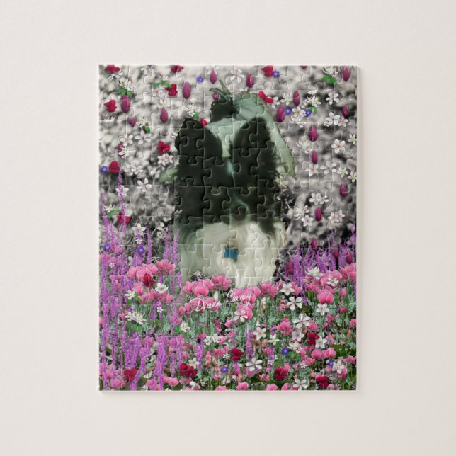 Puzzle Matisse en fleurs - blanches et chez chien noir de (Vertical)