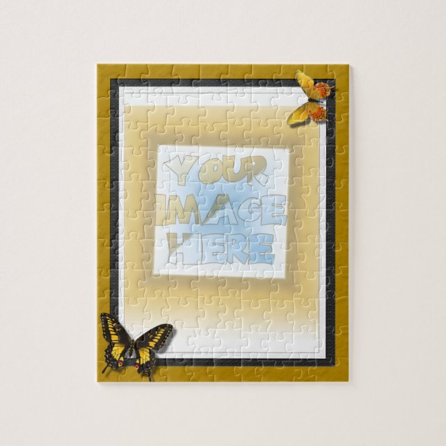 Puzzle Matte triple : Or, noir et blanc avec des (Vertical)