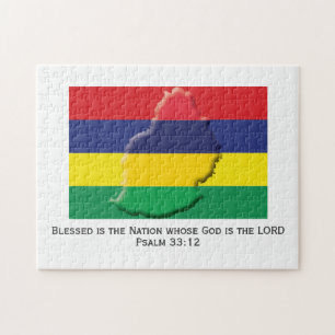 Puzzle MAURITIUS   Blessed Nation   MAURITIAN FLAG