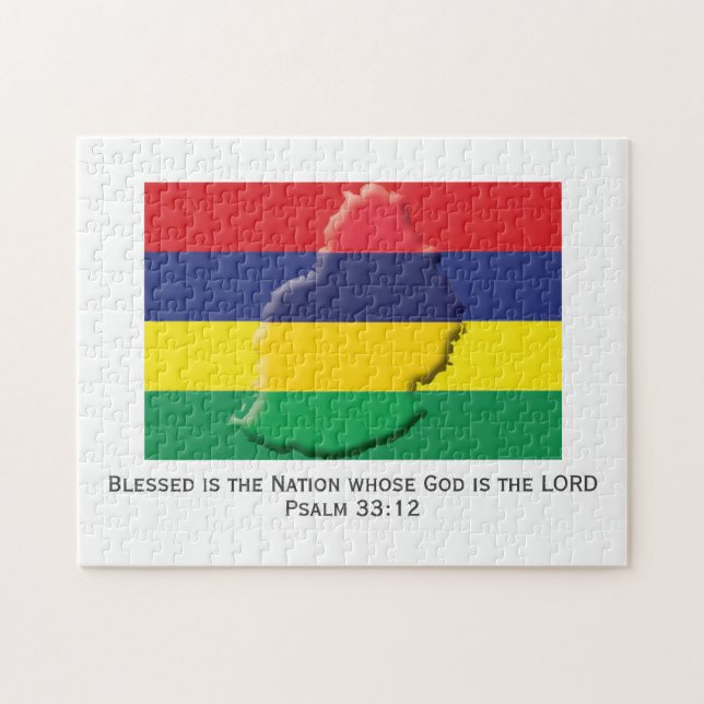 Puzzle MAURITIUS | Blessed Nation | MAURITIAN FLAG (Horizontal)