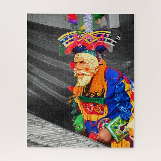 Puzzle Mayan Christmas Performer with Marimba – Colorful  (Vertical)
