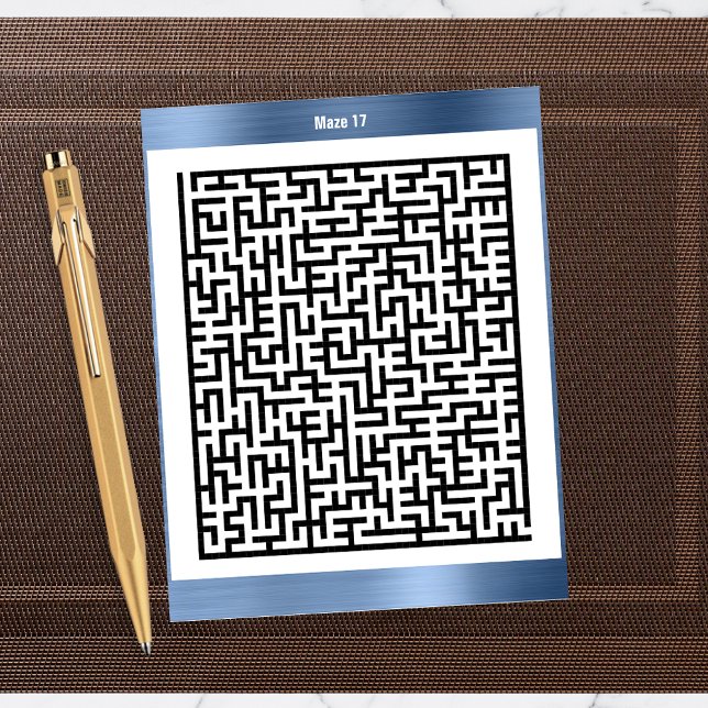 Puzzle Maze dix-sept bleu | Cartes d'activité (Créateur téléchargé)