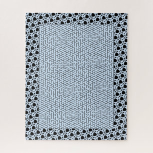 Puzzle Maze Hexagon bleu