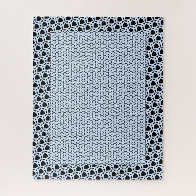 Puzzle Maze Hexagon bleu (Vertical)